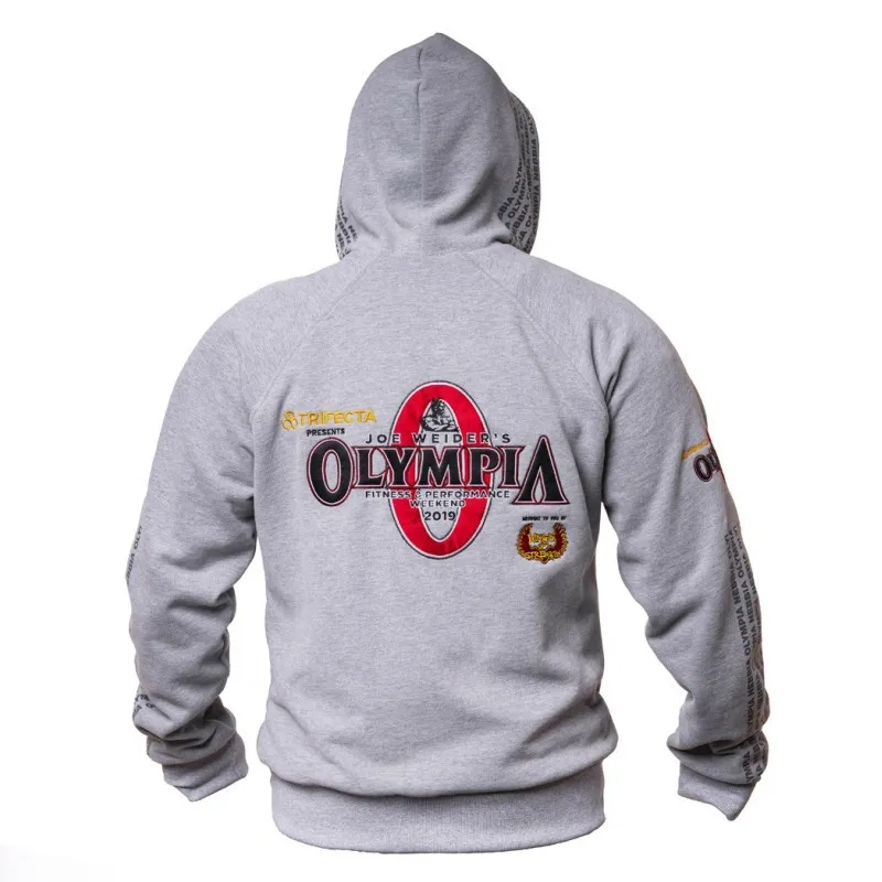 2019 Nya Olympia Män Gym Hoodies Gym Fitness Bodybuilding Sweatshirt Pullover Sportkläder Male Workout Hooded Jacket Kläder X1227