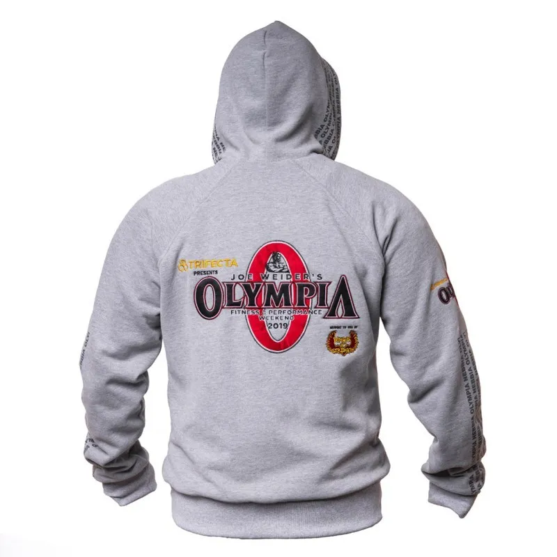 2019 New Olympia Uomini Palestre Gyms Felpe Capezzali Fitness Bodybuilding Felpa Pullover Abbigliamento sportswear Allenamento maschio Giacca con cappuccio Abbigliamento X1227