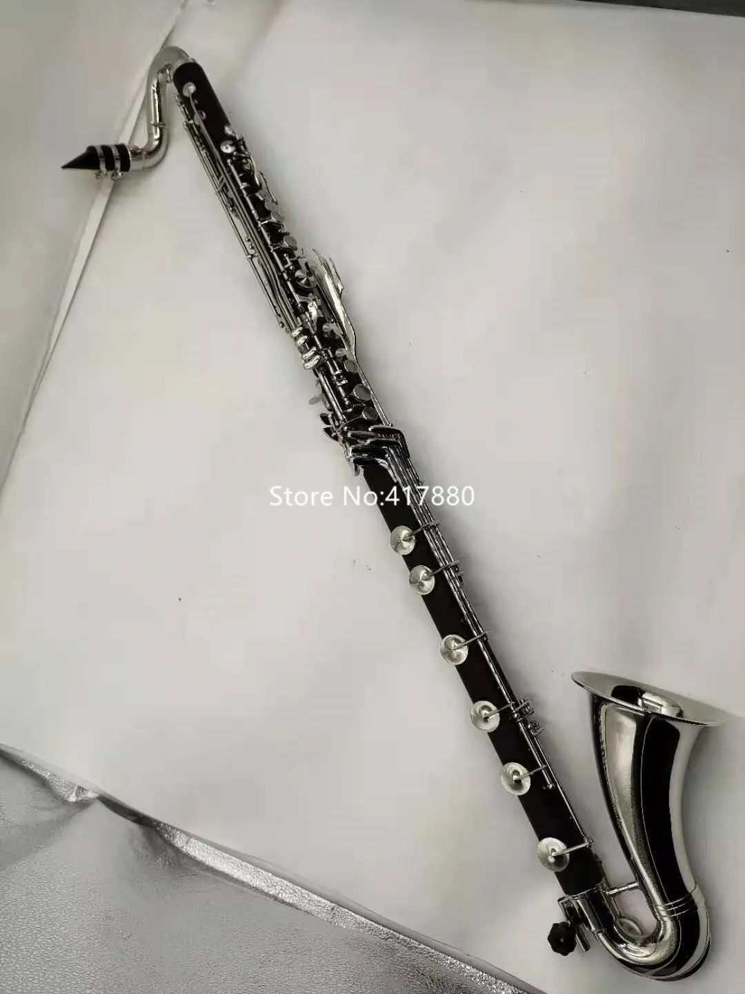 New Arrival MARGEWATE Low C Clarinet Silver Plated Keys Bass Clarinet Professional Musical Instrument With Mouthpiece Case