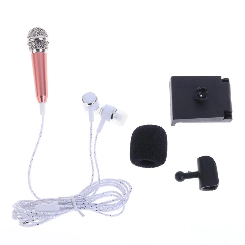 Microfono Stereo portatile da 3.5mm microfono KTV Karaoke Mic per Smart  Phone Laptop PC portatile microfono Audio portatile