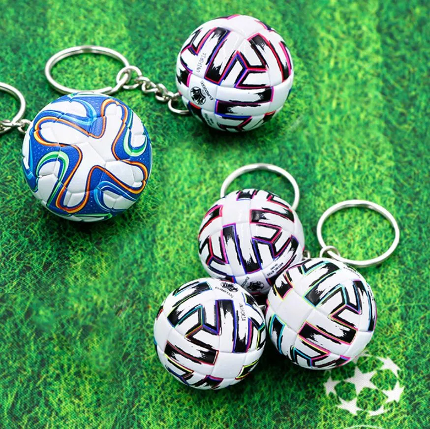 Rubber Soccer Ball Keychain