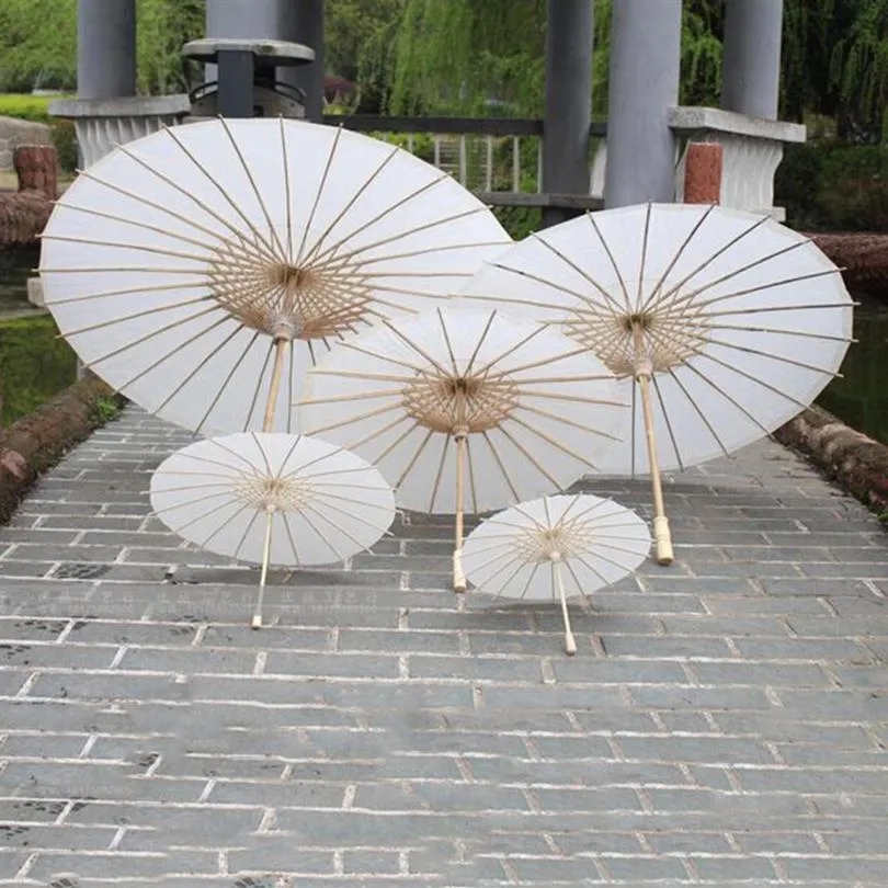 Bridal-Hochzeits-Sonnenschirme Weißbuch-Regenschirm-Chinesisch-Mini-Ccraft 4 Durchmesser 20 30 40 60cm Regenschirme ganz325t
