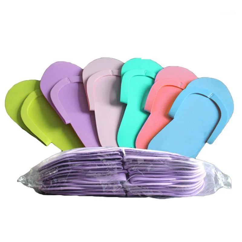 Slipper 500pcs / Lot Engångs Eva Foam Salon Spa Pedicure Thong Slippers Beauty1