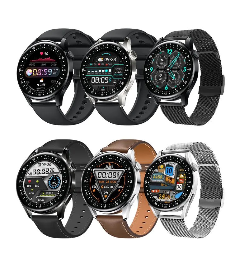 D3 pro smart watch runda sk￤rm m￤n kvinnor smartwatch bt call handled klockor fitness b￤rbara enheter reloj intelligene