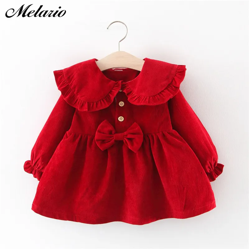 Melario baby meisje jurk lange mouwen herfst winter jurk 1 jaar verjaardagsfeestje peuter meisjes kinderen kleding vestido bebes infantil lj200827