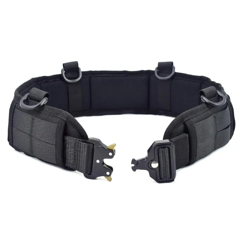 Midjestöd Outdooor Sport Tactical Molle Belt Men midjeband Training Hunting Combat Soft Padded Justerable2729