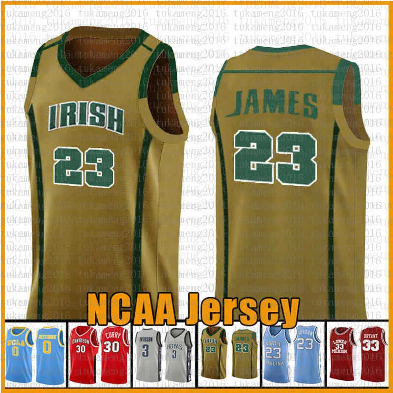 Vit 23 LeBron 13 James NCAA HARDEN Basketball Jersey Arizona University State Bethel Irish High School Jerseys Mens
