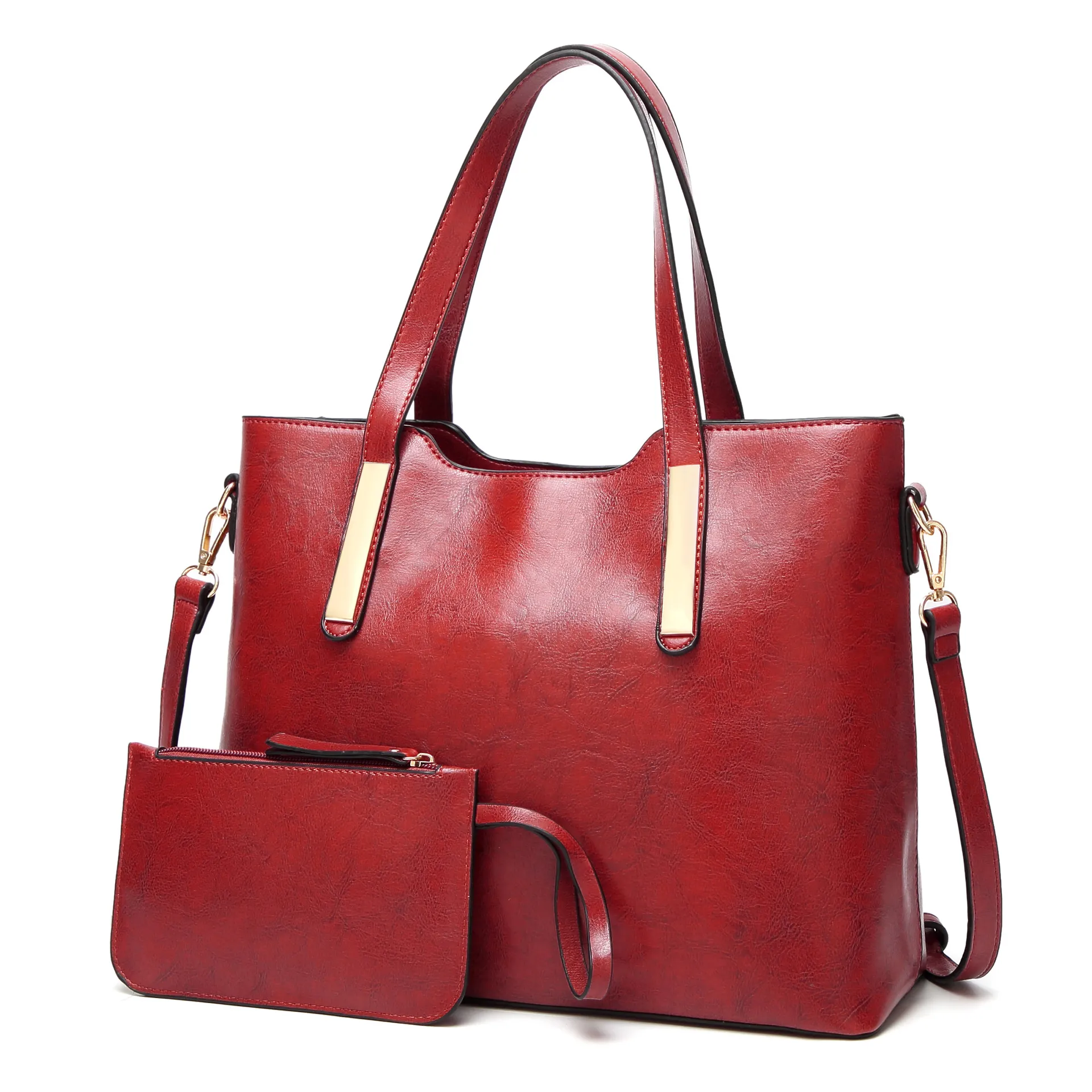 Hot Sale Composite Bag 2020 Hot Solds Kvinnor Mode Handväska Axelväskor Europeisk och Amerikan Tygväska Vaxad Läderväskor Messenger Ba