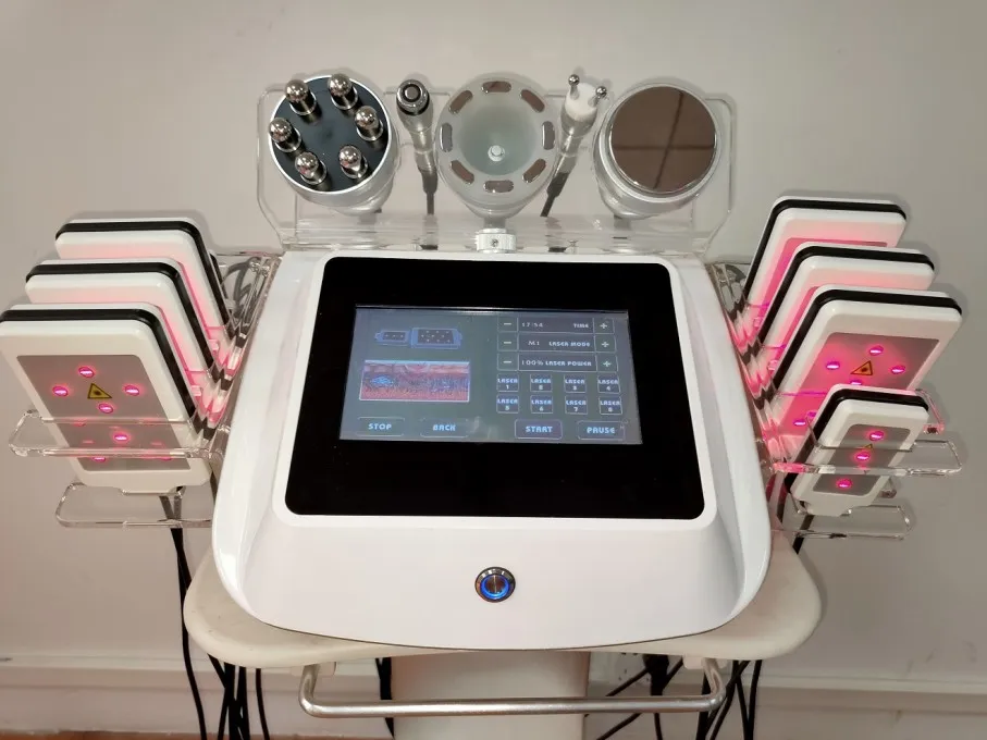 Nyaste 6 i 1 Salon Spa Face Lyfting RF Cavitation Slimming Radio Frequency Facial RF Cavitation Machine