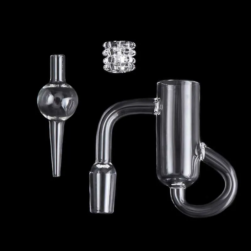 DHL !!! Beracky Diamond Loop Quartz Banger med glasbubbla Carb Capinsert 10mm 14mm 18mm 4590 Quartz Banger Nails för glas vatten Bongs