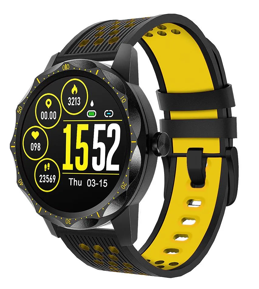 NEW Smart watch Yellow heart rate waterproof rate exercise pedometer