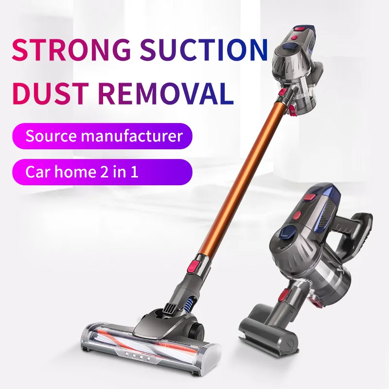 15000PA 22.2V Battery Operated Floor Vacuum Cleaner With Led Light Dual