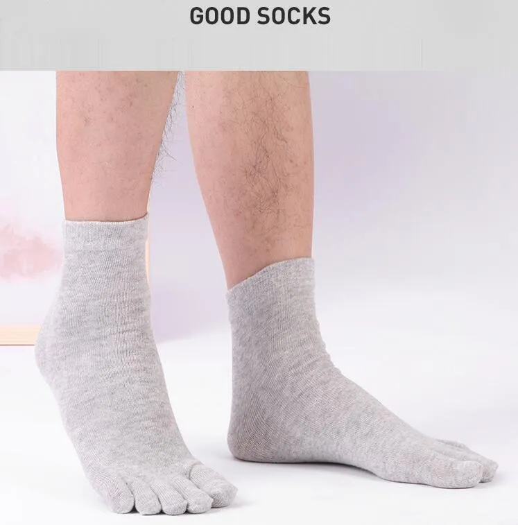 Chaussettes en coton pour hommes, accessoires de mode à cinq doigts, de qualité supérieure, sous-orteils, vêtements respirants, résistants, vente en gros