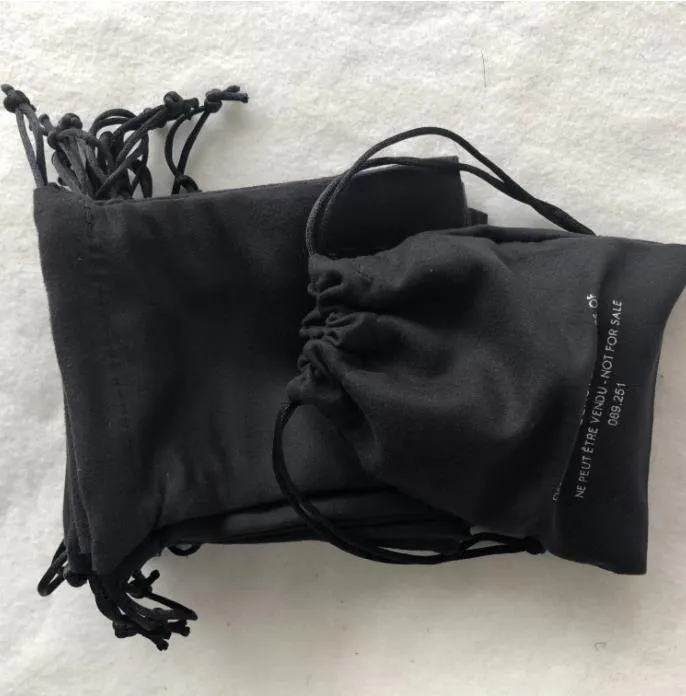 13X10Cm black cloth dust bag fashion packing 2C package string bag for jewelry double side printed storage case