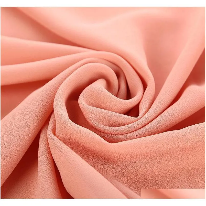 women plain bubble chiffon scarf hijab wrap solid color shawls headband muslim hijabs scarves/scarf 47 colors p0187-1