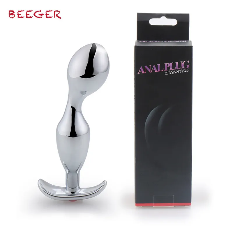 BEEGER Metal Anal Plug Rubber 4.84 in 123 mm Length Prostate Massager  Unisex Sex Toy from Dhgate Anal Toys - price 21.81