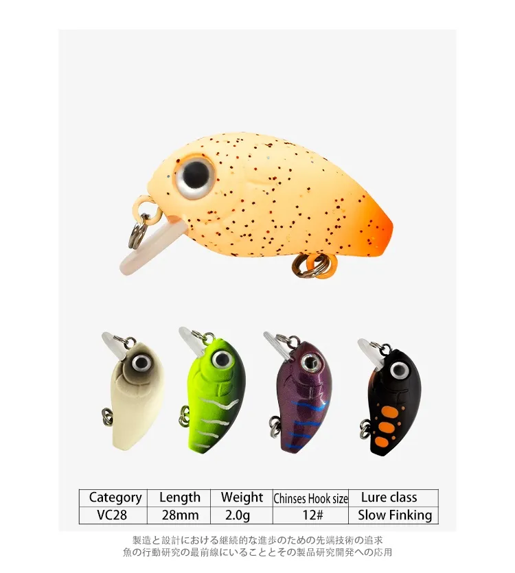 5pcs/Lot Fishing Mino Floating Crankbaits Lures For Pike Trolling Rattling Baits Set Perch Fishing Lure Artificial Hard 28mm 2g