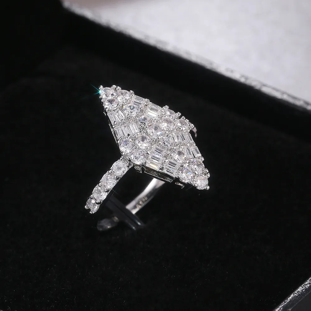 指輪・リング RHOMBUS STONE DIA RING Rhombus Diamond Ring - Diamond Engagement Ring – ARTEMER