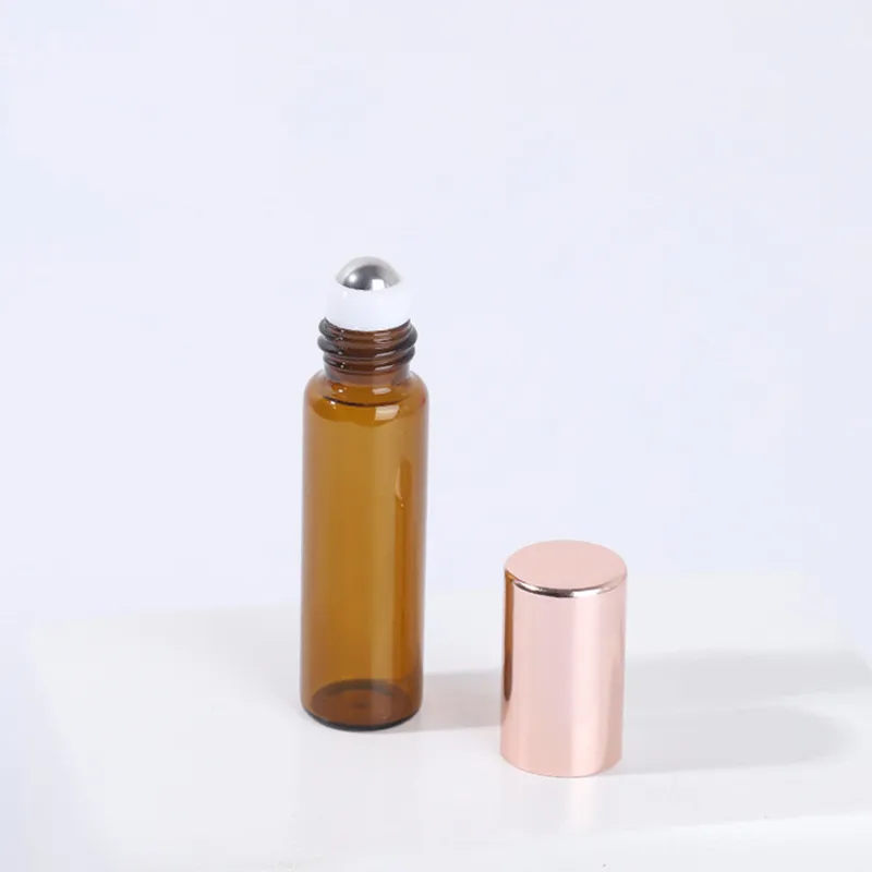 1ml 2ml 3ml 5ml 10ml glass roll on bottles wholesale amber Fragrance Perfume Essential Oil Bottles With Stainless Steel Roller Ball