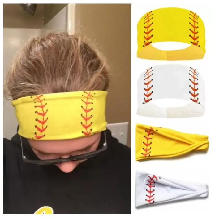 Accessoires de sport en titane Bandeau de sport de baseball Bandeaux de sueur Hairbow Stretchy Athletic Yoga Play Bandanas Large Running Hairband