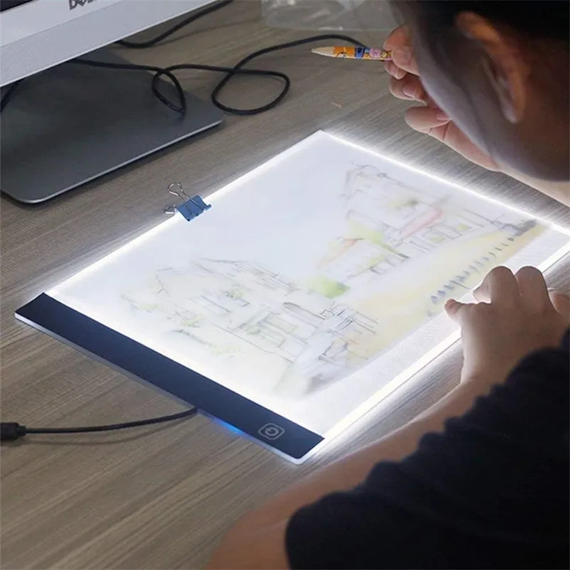 Shirliben LED Diamond Peinture Light Pad Lightpad Board Diamond Painting Accessoires Kits d'outils A4 Dessin Graphic Tablet Box 201202