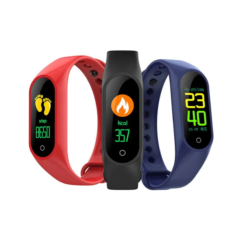 M4 Smart Band Faixa de Fitness Tracker Esporte Pulseira Coração Relógio Smart 0.96inch SmartBand Monitor Health Wristband PK Mi Band 4 2021