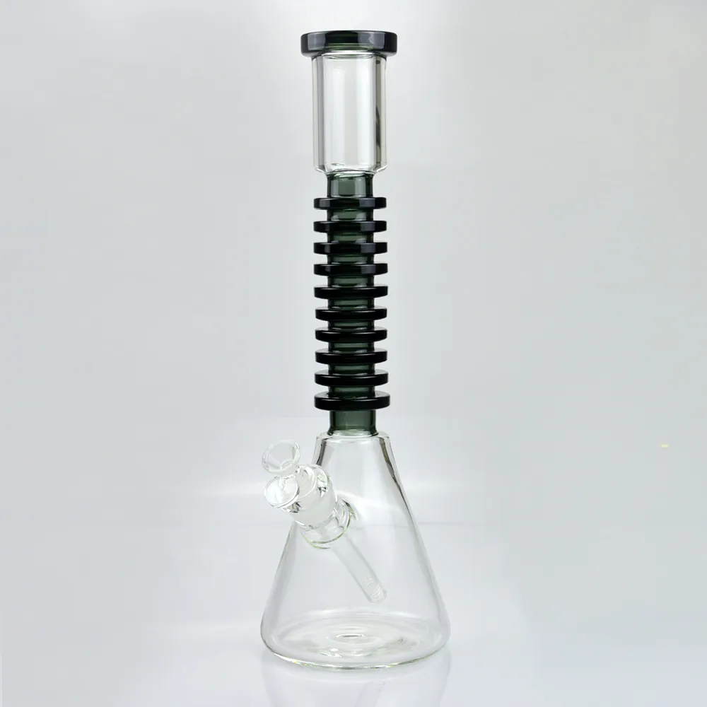 16.5" Tall Glass Bong Hookah Water Pipe 7mm Thick Tobacco Beaker Bongs Oil Dab Rigs Recycler Smoking Bubbler Pipes with 14mm Bowl