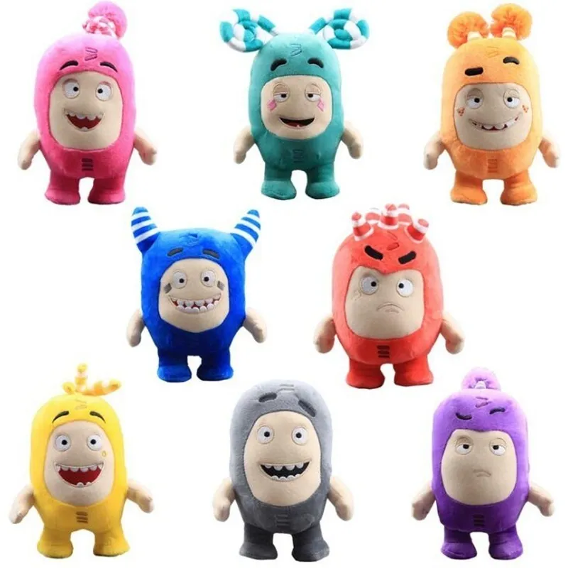 8 pçs / lote Oddbods dos desenhos animados brinquedos de pelúcia recheado crianças brinquedos coleção crianças brinquedos Natal presente de aniversário decoração T200904