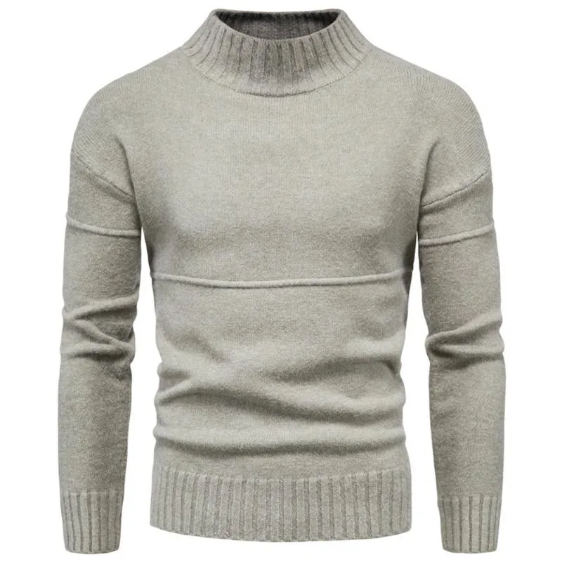 Maglioni da uomo Pullover autunno cotone O collo manica lunga moda tinta unita base maglia maglione colletto tondo coreano