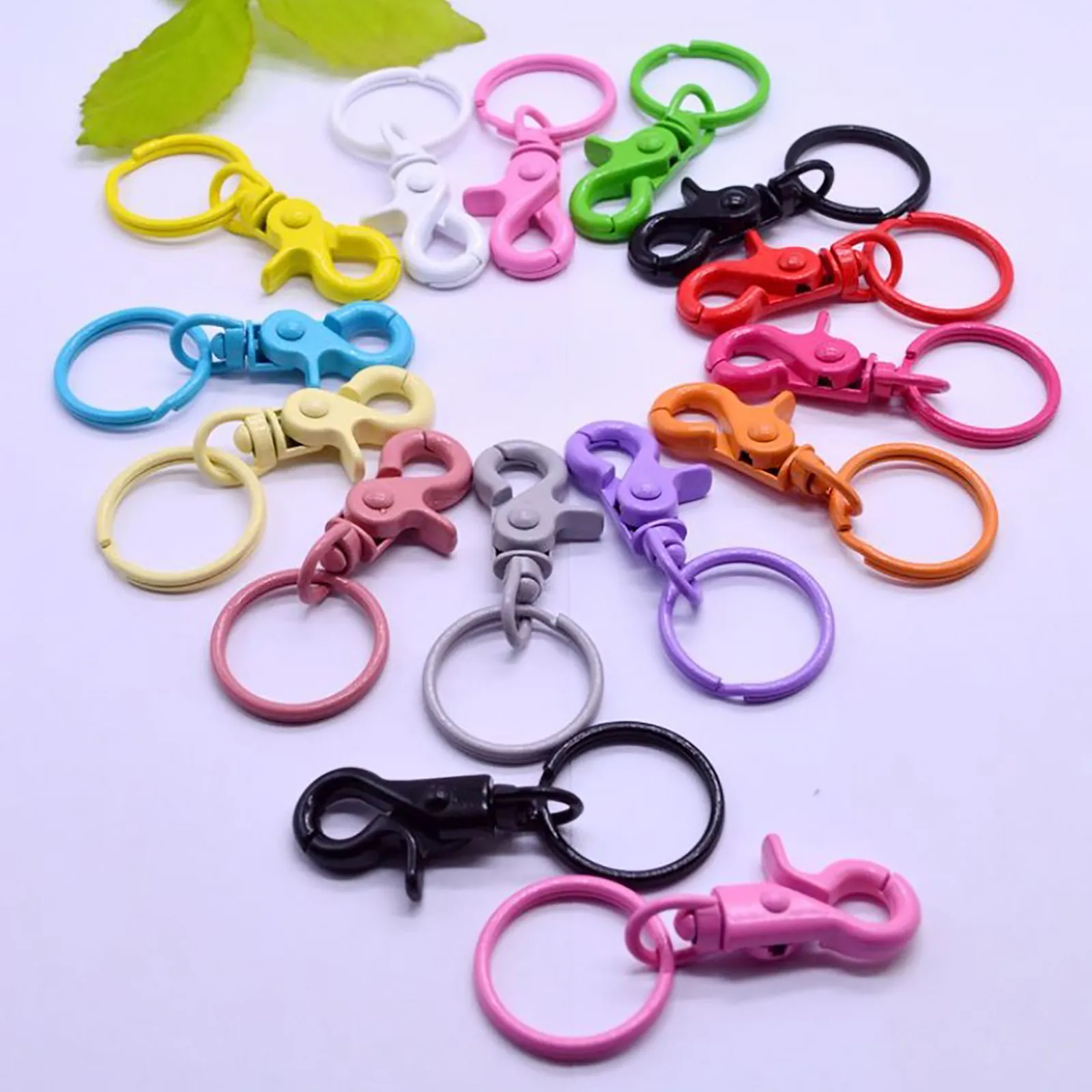 Colorful Metal Swivel Clasp Lanyard Snap Hooks Set Of 10 For DIY Trinkets,  Lobster Clasp Keychain, And Jewelry Making From Likegrace, $3.89