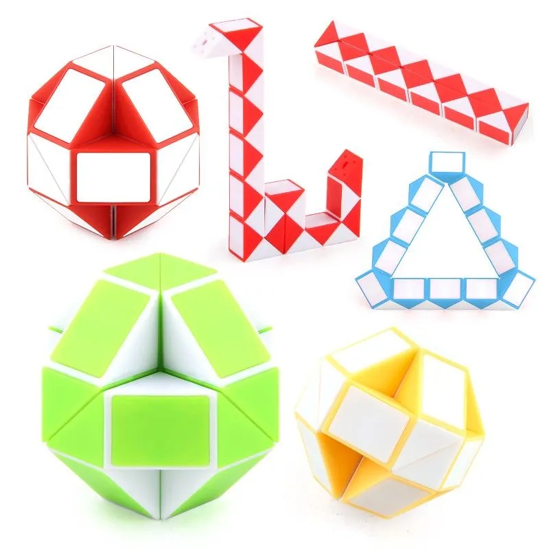 fidget giocattolo bambini decompressione cubi educativi giocattolo 24 segmenti righello magico regali cubo intellettuale