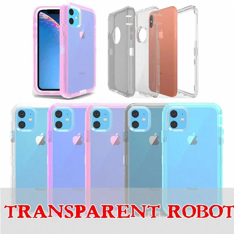 Armor Shockproof Bumper Case For iPhone 12 11 Pro Max XR XS X 6 7 8 Plus Transparent Heavy Duty Protection Hard PC TPU Phone Case