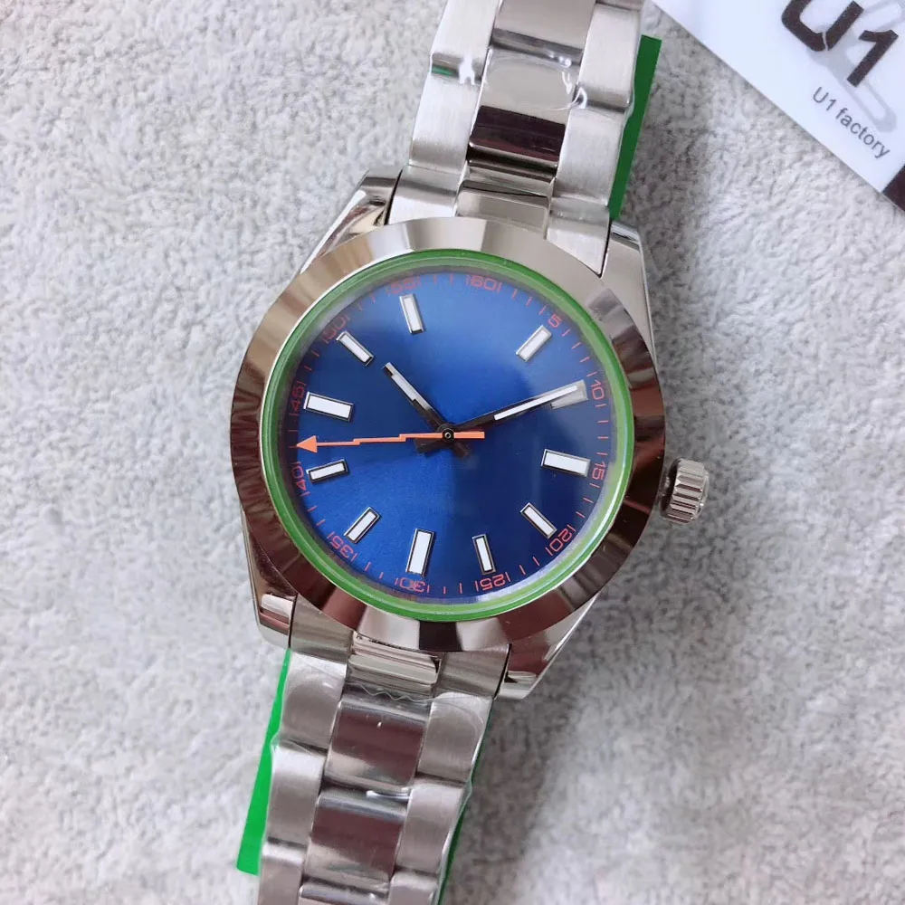 ST9 Relógio Clássico Automático 2813 Movimento 39MM Vidro Safira Z Mostrador Azul Relógios Masculinos Pulseira de Aço Inoxidável Mostrador Marinho Mens Wris227d