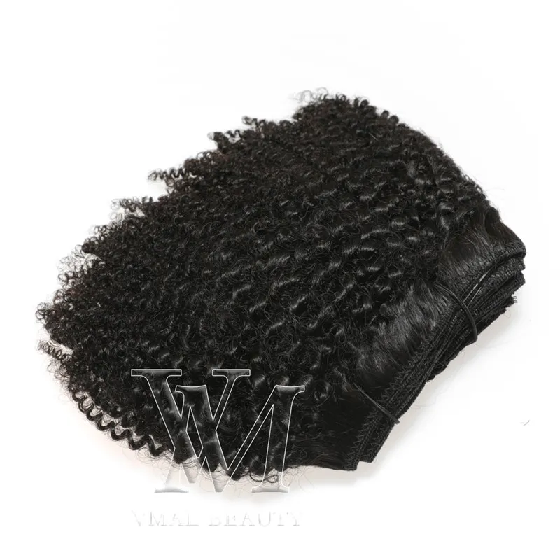 VMAE TOP Grade Real Human Natural Hair 11a 120G Brazylian Virgin Clip w przedłużeniu włosów naturalny kolor 4a klips ins ludzkie włosy przedłużenie włosów