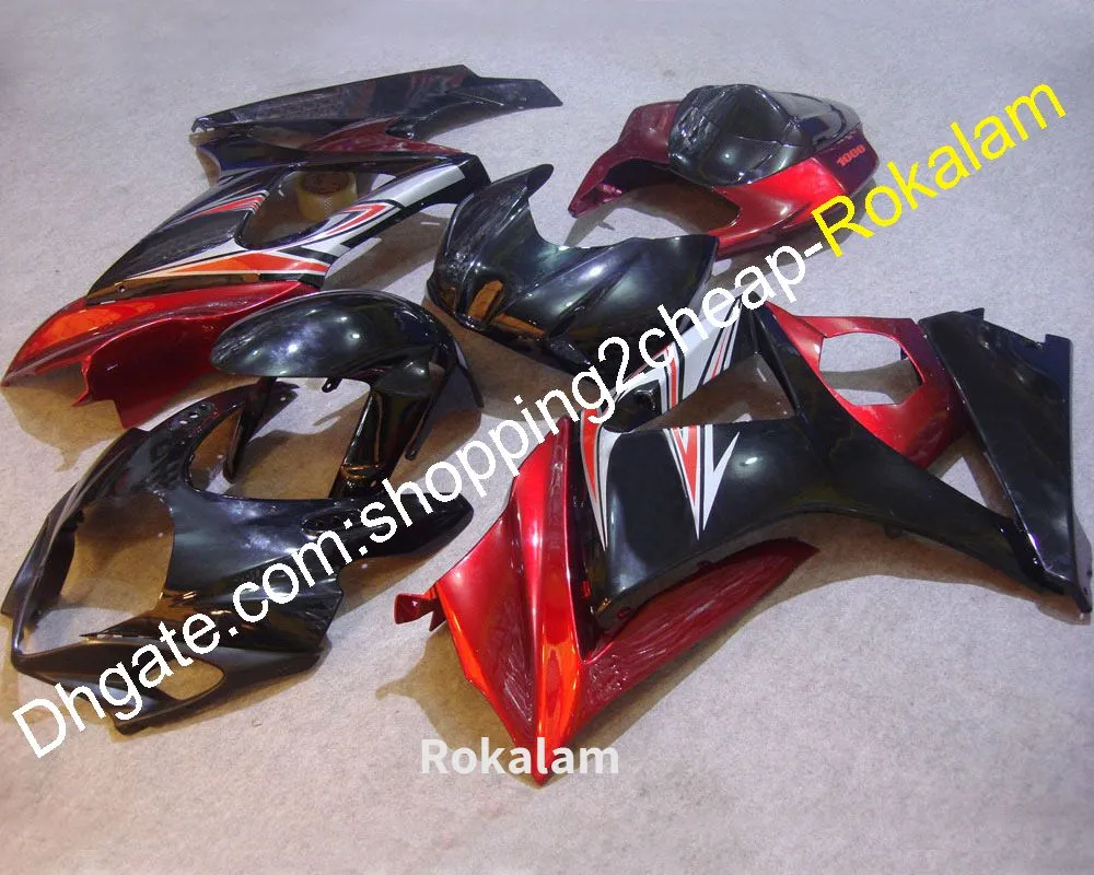 Красный черный обтекательный комплект для Suzuki GSX-R1000 K7 07 08 GSXR1000 GSX R1000 GSXR 2007 2008 Motorbike Body Fairings Parting (литье под давлением)