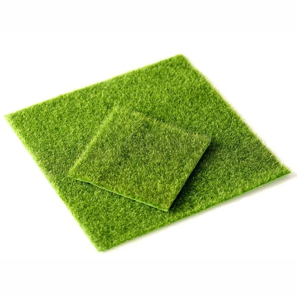 15cm Artificial Grassland Simulation Moss Garden Decorations Lawn Turf Fake Green Grass Mat Carpet 30cm DIY Micro Landscape Home Floor Decor