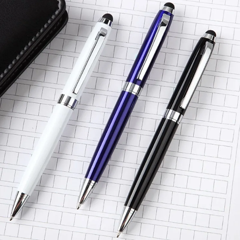 2 em 1 negócio metal assinatura caneta caneta esferográfica canetas de escritório escritório escrevendo suprimentos