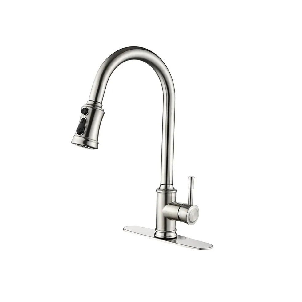 US STOCK Touch Kitchen Faucet with Pull Down Sprayer Brushed Nickel USPS a20