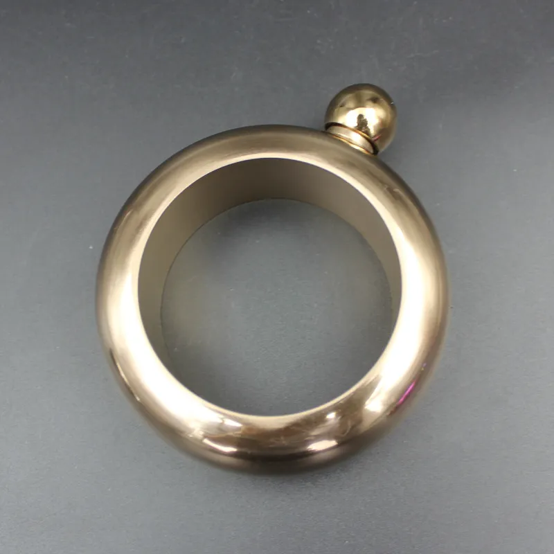 Chic Round Bangle Bracelet Hip Flask Bangle For 3.5 Oz Wine Mixed ...