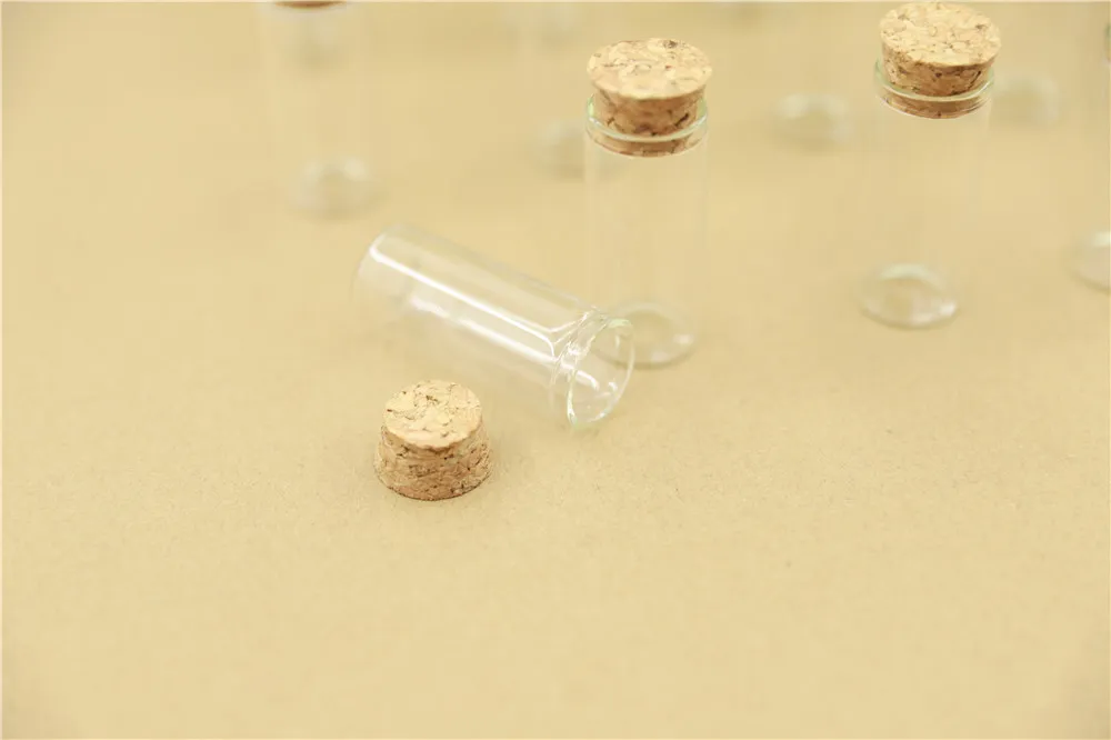 50pcs Glass Bottle 22mm Test Tube Cork Stopper Mini Spice Bottles Container Small DIY Jars Vials Tiny Bottles glass (5)