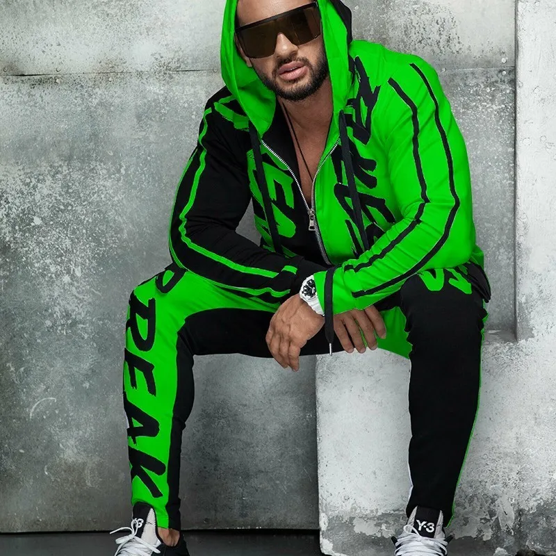 Neon cheap mens tracksuit