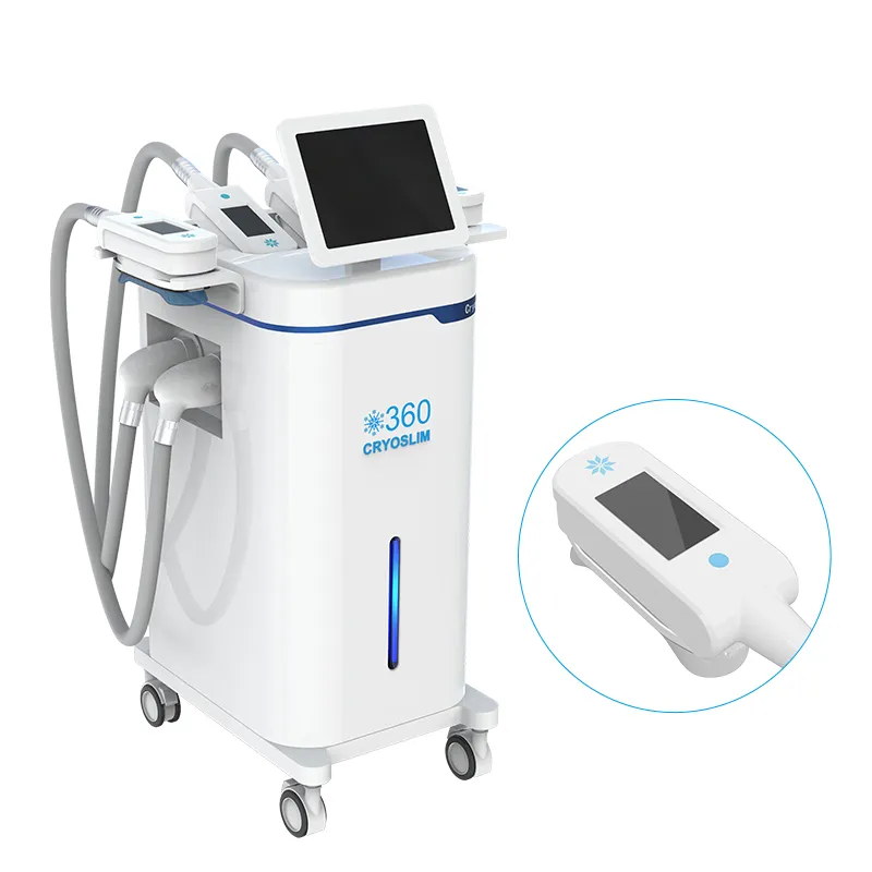 Mais novo! 4 Alças Fio Freeze Máquina Super Cryolipolysis Congelando Cryotherapy Slimming Fresco Corpo Modelo de Terapia Sistema de Terapia Salão Spa Spa Use