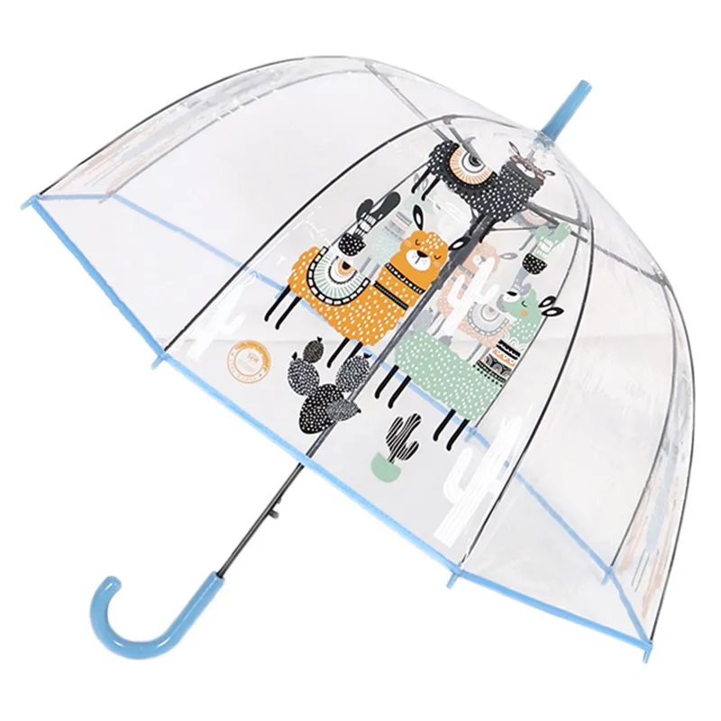 Safetbet alpaca guarda-chuva crianças guarda-chuvas transparentes guarda-chuva desenhos animados guarda-chuva crianças arco-íris guarda-chuvas semi automático dropshipp 201112