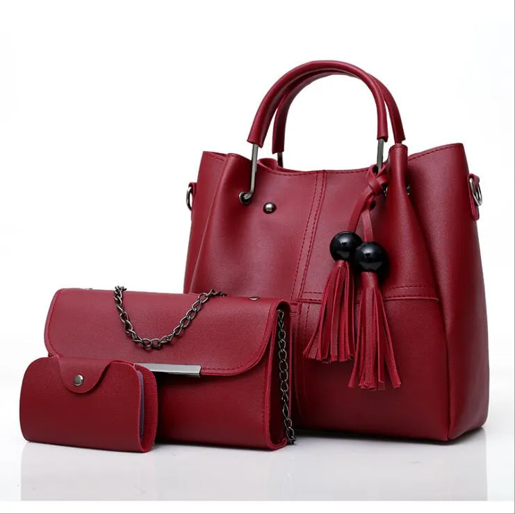 HBP 2021 style grand sac tendance européenne et américaine en cuir PU dames sac à main trois pièces simple diagonale d'épaule