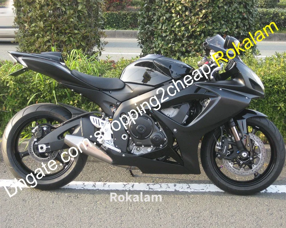 Czarna owiewka dla Suzuki GSXR 600 750 GSX-R K6 06 2006 2007 GSX R600 R750 GSXR600 GSXR750 Zestaw do nadwozia motocykla (formowanie wtryskowe)