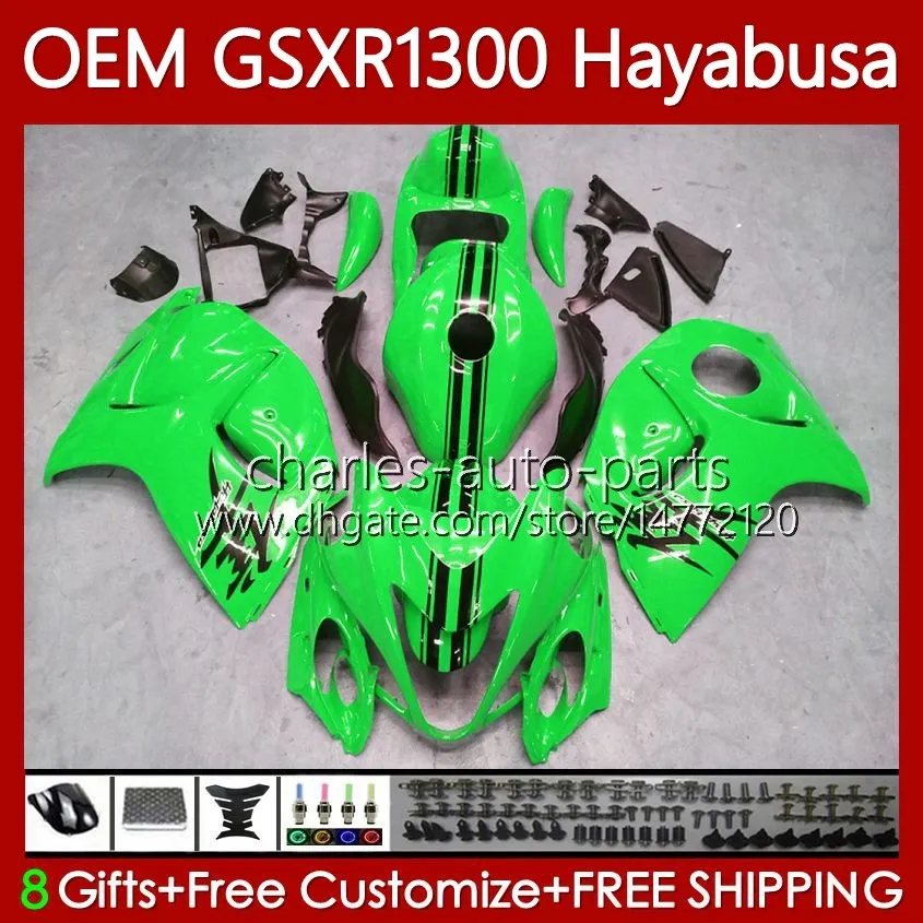 Injection For SUZUKI Hayabusa Body GSXR-1300 GSXR 1300 CC 08-19 77No.133 1300CC GSXR1300 08 2008 2009 2010 2011 2012 2013 GSX R1300 Light green 14 15 16 17 18 19 Fairings