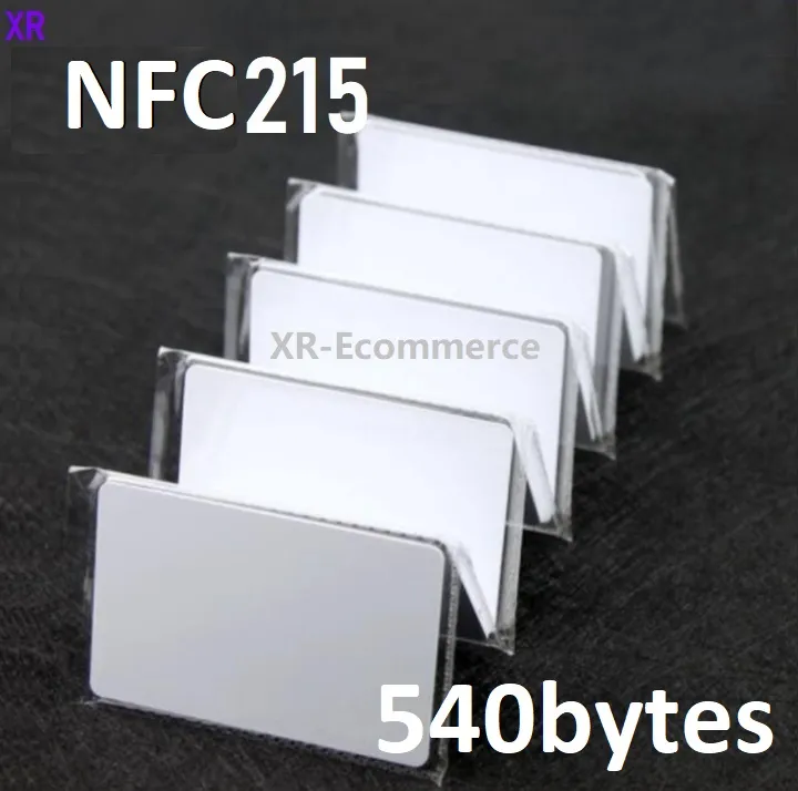 Pure White Lege NFC-kaart 13.56MHz NFC215 PVC-kaart 540Bytes RFID-proximity Tag NFC Glanzende Finish / Matte Finish voor toegangscontrolesysteem