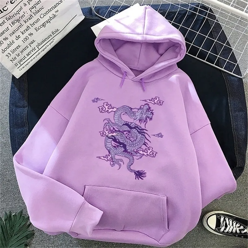 Dragon Unisex Женщины и Мужская Толстовка толстовки Симпатичные Хип-хоп Ульзанг Хараджуку Корейский забавный Tee Print Punk Top Vintage Dropshipping 201216