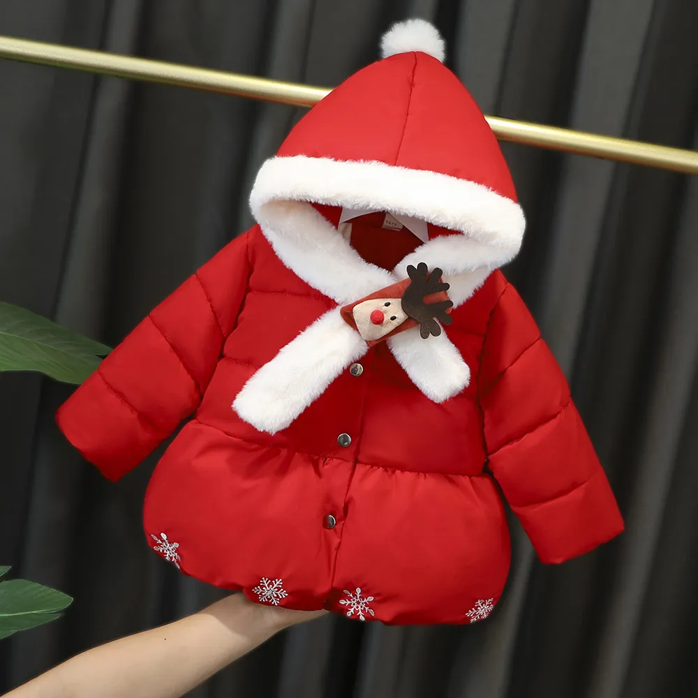 2021 Vestiti imbottiti in cotone Cappotto per bambini in stile straniero per nuove ragazze Versione coreana Peluche addensato