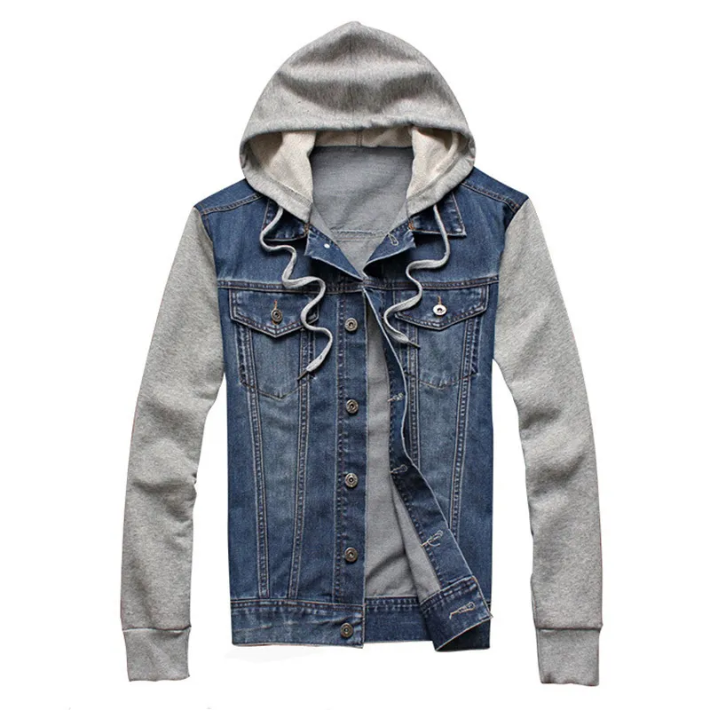 Mens Denim Hooded Jeans Jacket And Jeans Coat For Men Casual Sportswear For Outdoors Cowboy Style Plus Size Available 201124 From Dou04 22.83 DHgate.Com